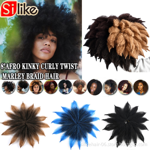 Top Quality Ombre Marley Braids Faux Locs Braiding Hair Synthetic Crochet Hair Extensions Marley Afro curl marley braid hair